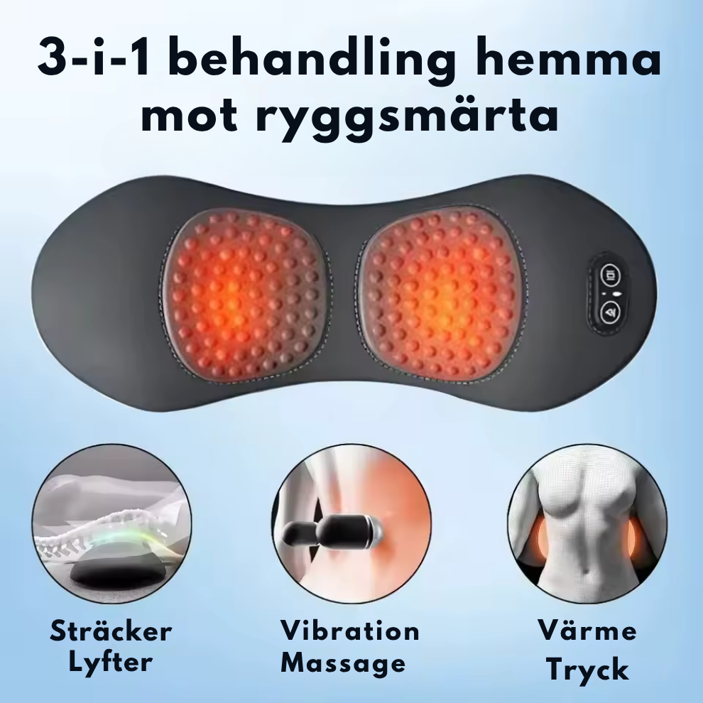 RyggRo- 3-i-1 massagekudde med värme