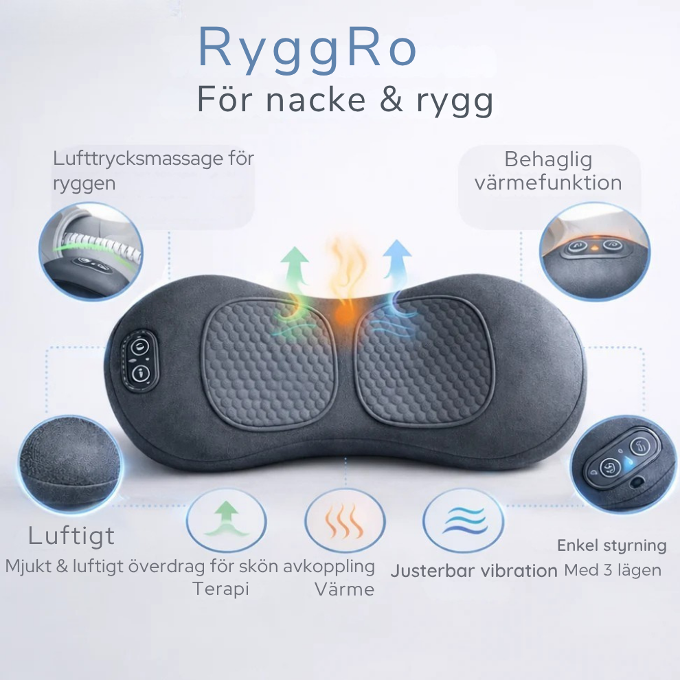 RyggRo- 3-i-1 massagekudde med värme